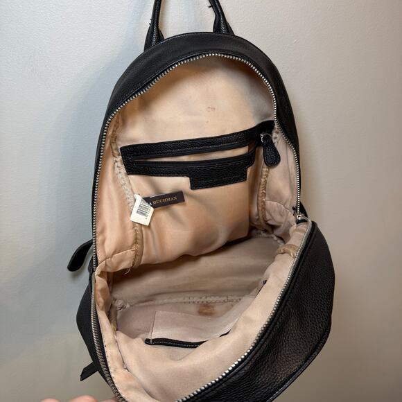 Dana Buchman Women's Black Faux Leather Backpack Bag Purse - Picture 6 of 9